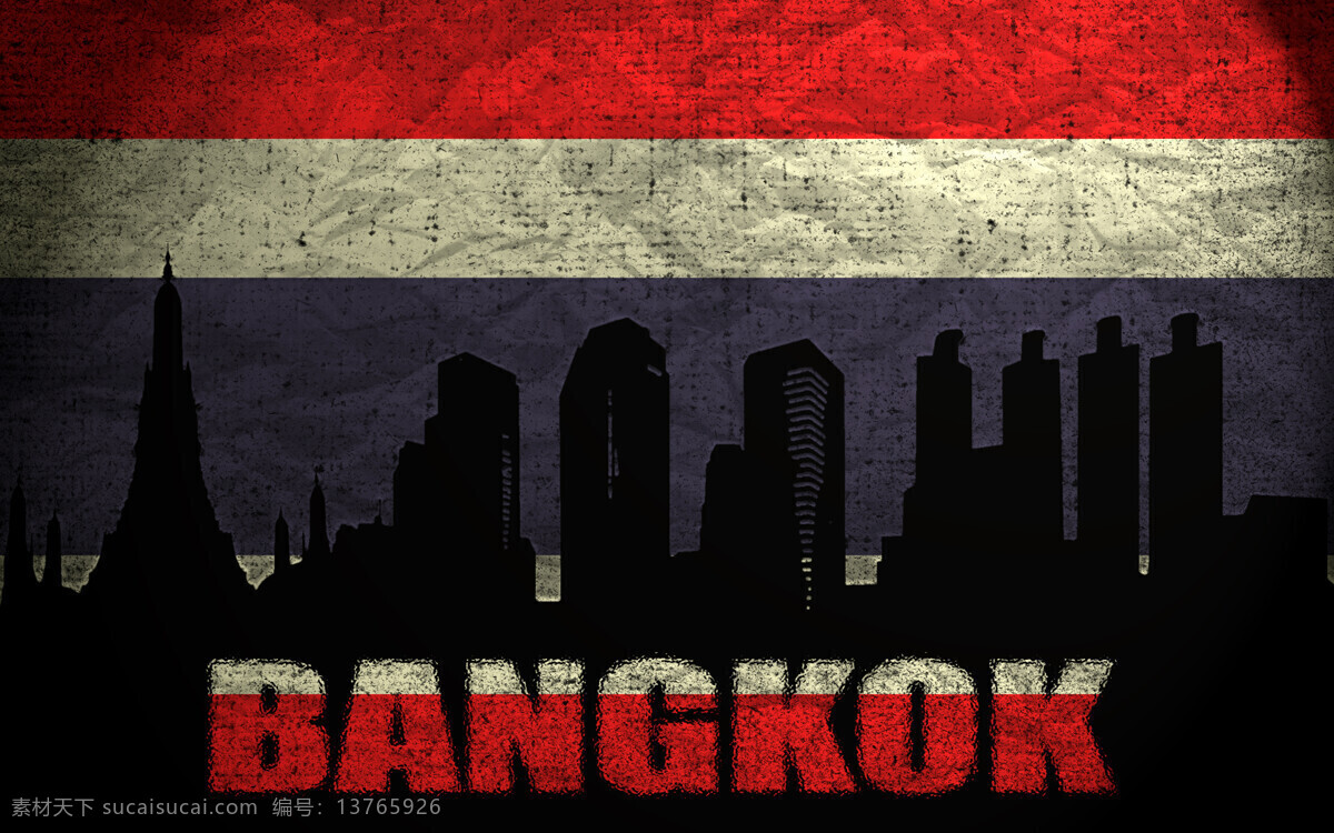 泰国 国旗 曼谷 泰国国旗 城市剪影 国旗图案 旗帜 国旗图片 生活百科