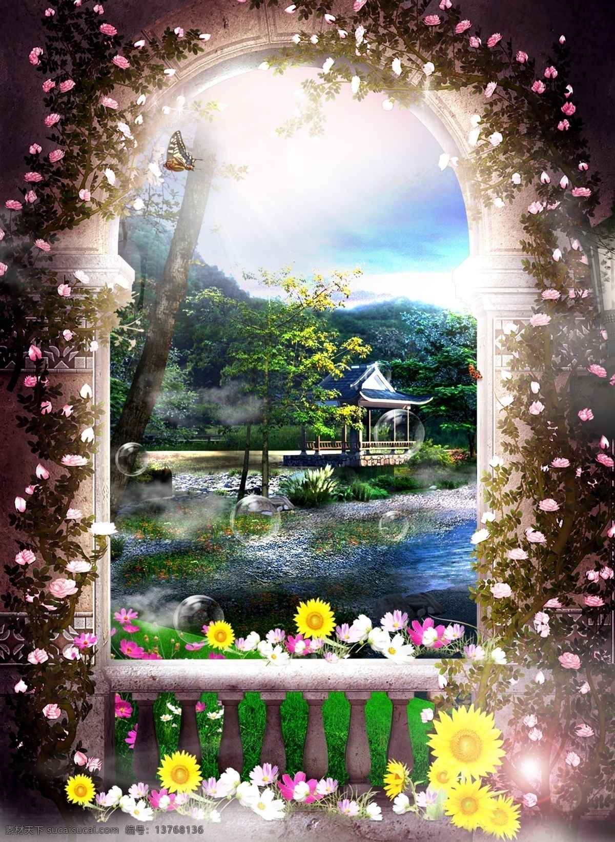 婚纱创意模板 展板模板 写真模版 树 绿色背景 意境 婚纱 创意 婚庆拍照背景 童话 梦幻仙境 梦幻唯美 清纯 高清壁纸 影楼素材 花草 天国 窗 装饰 仙境 桃花源 摄影模板 婚纱摄影模板