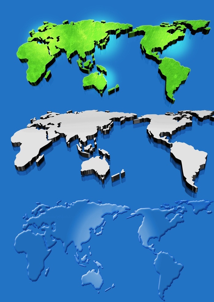 立体 世界 地形图 世界地形图 立体地形图 北美南美 大洋洲 3d 方块地形图 分层 源文件