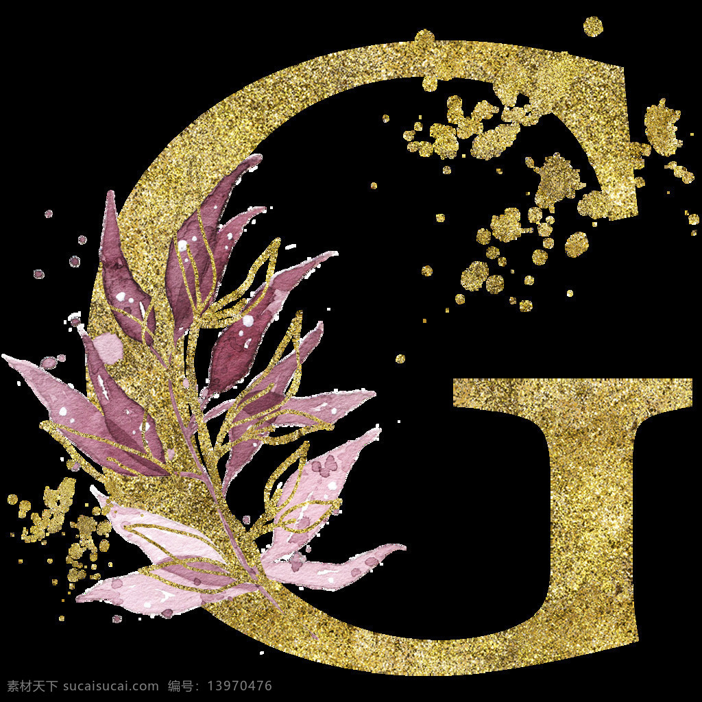 手绘 水彩 花卉 英文 字母 logo 标志图标 企业 标志
