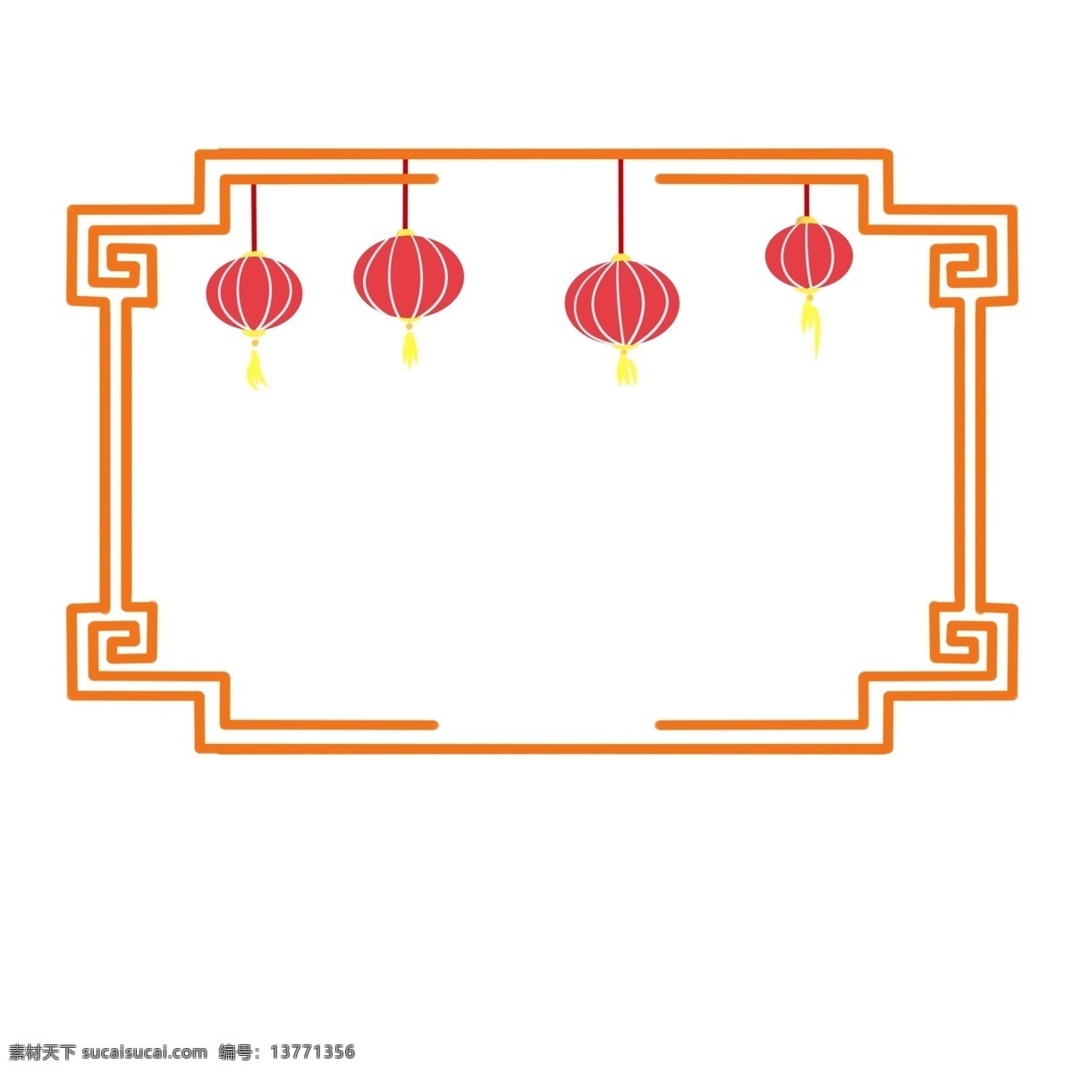 手绘 中国 风 边框 插画 中国风 红色 线条 中国风边框 红灯笼 红色线条 灯笼插图 边框插画