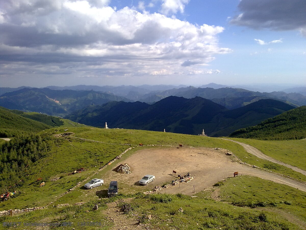 五台山 蓝天白云 文殊菩萨 山脉 旅行 旅游摄影 自然风景 蓝色