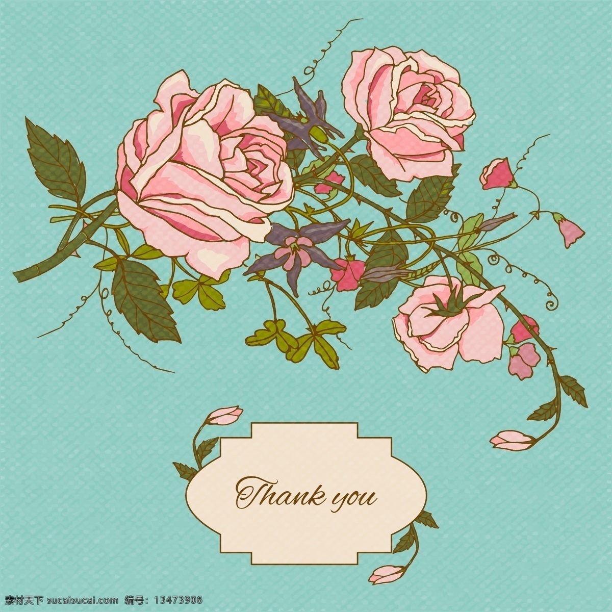 谢谢 带 花 卡片 花卉 贺卡 爱情 自然 春天 报价 树叶 字体 文字 谢谢你 植物 有趣 信息 刻字 一起 年轻 开花