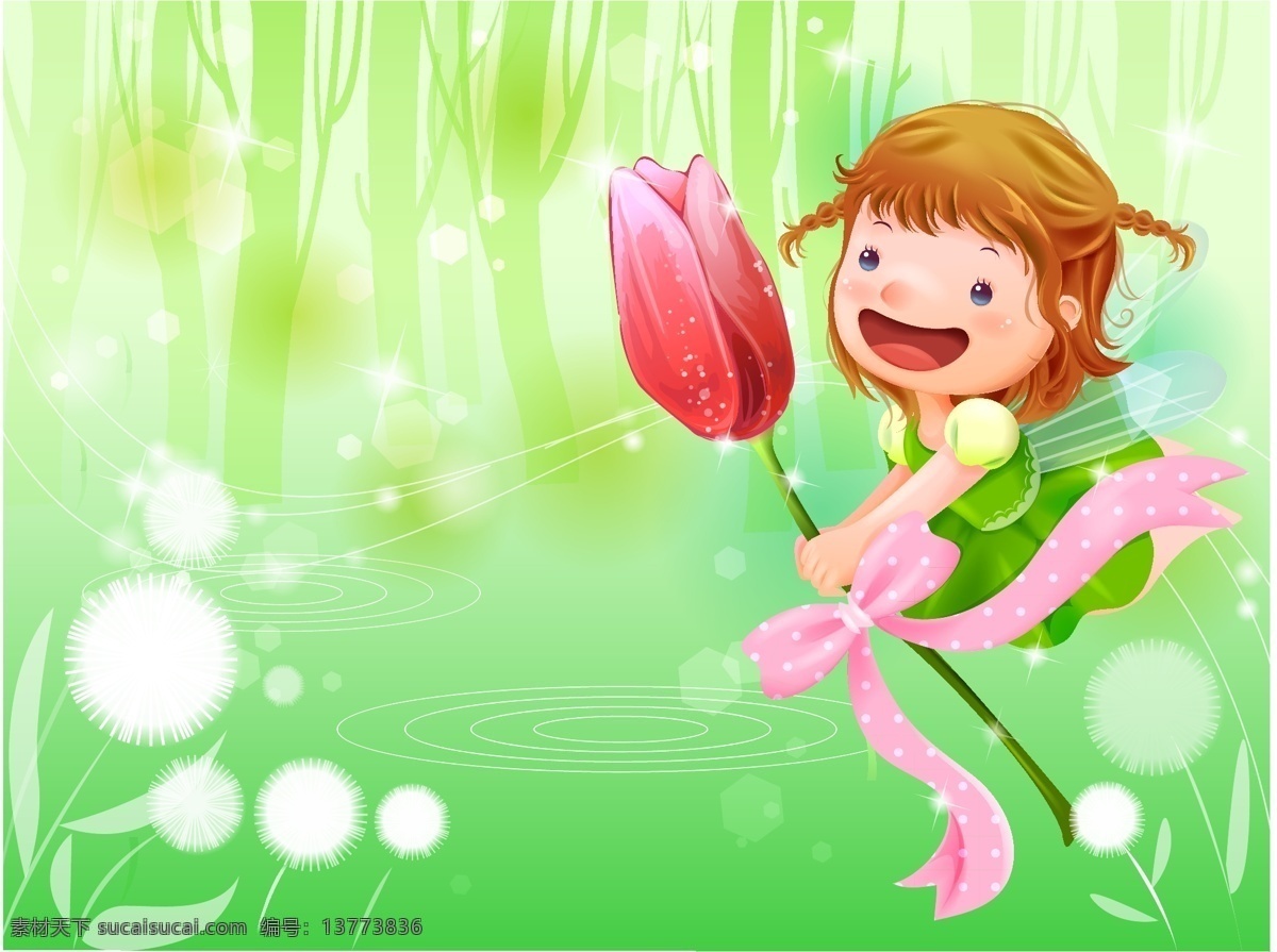 插画 儿童幼儿 风景 韩国卡通插画 花 卡通 梦幻 梦幻插画 梦幻儿童插画 幻儿童插画 韩国梦幻插画 小女孩 移门 移门插画 女孩 矢量人物 矢量图库 插画集