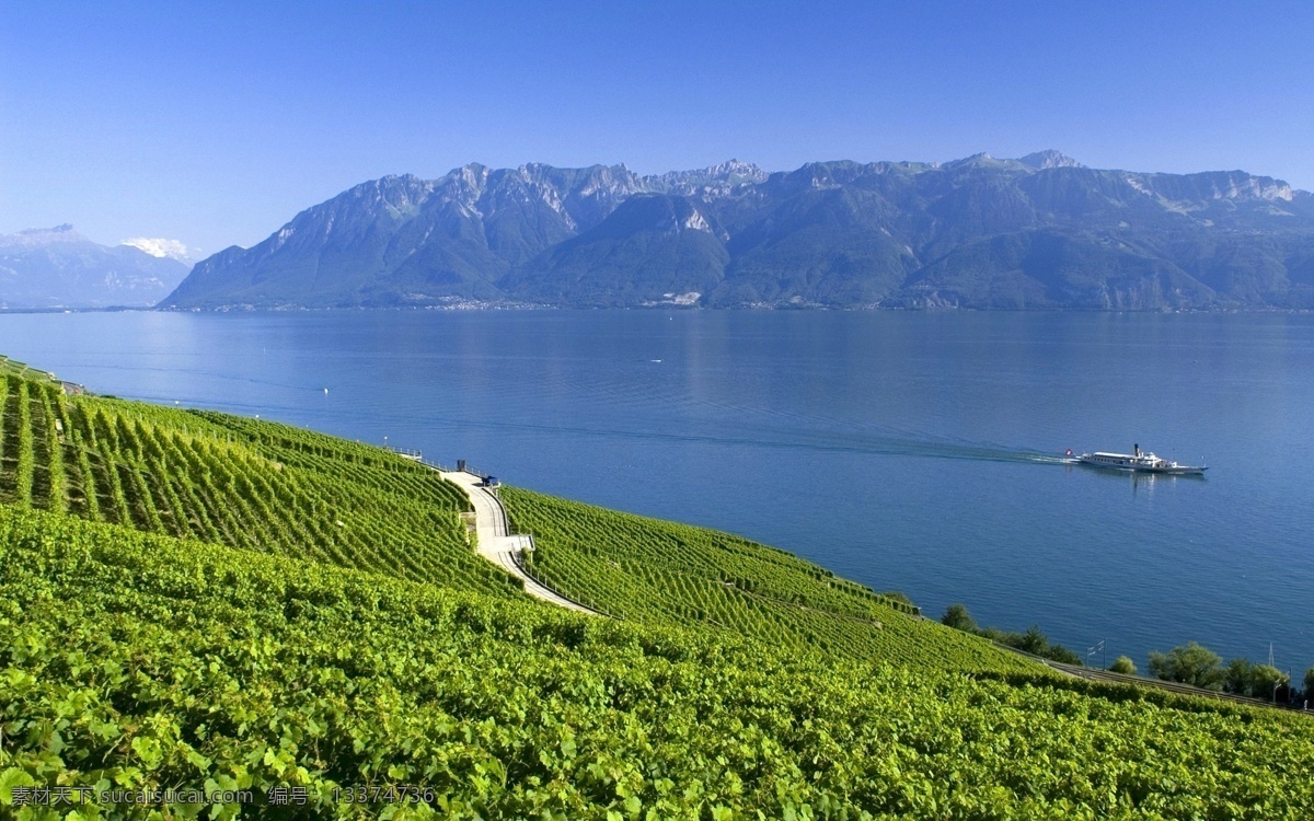 船只 春天 风景壁纸 湖泊 山水风景 自然风景 自然景观 春日 山水 风景图片 春日山水风景 psd源文件