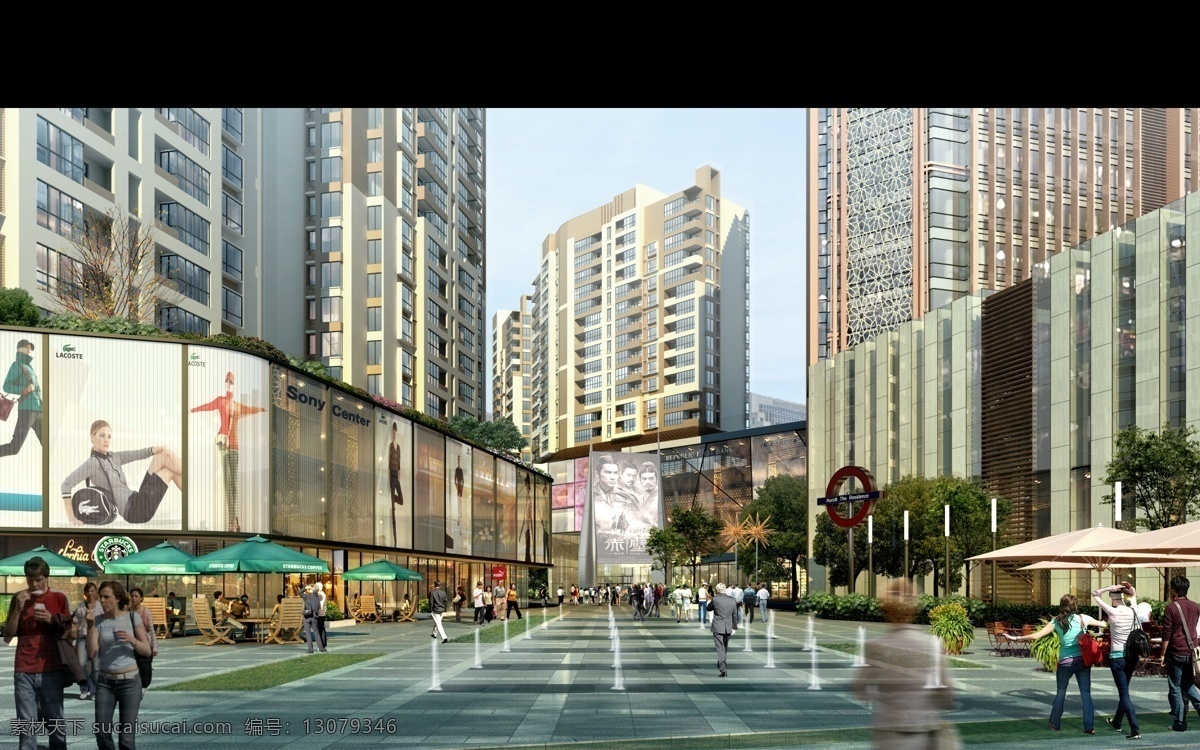 商业街效果图 小区街道 效果图 水系 铺装 植物 水景 建筑 交通 园林 景观 度假 景区 海岛 博物馆 小区 别墅 街道 环境设计 景观设计