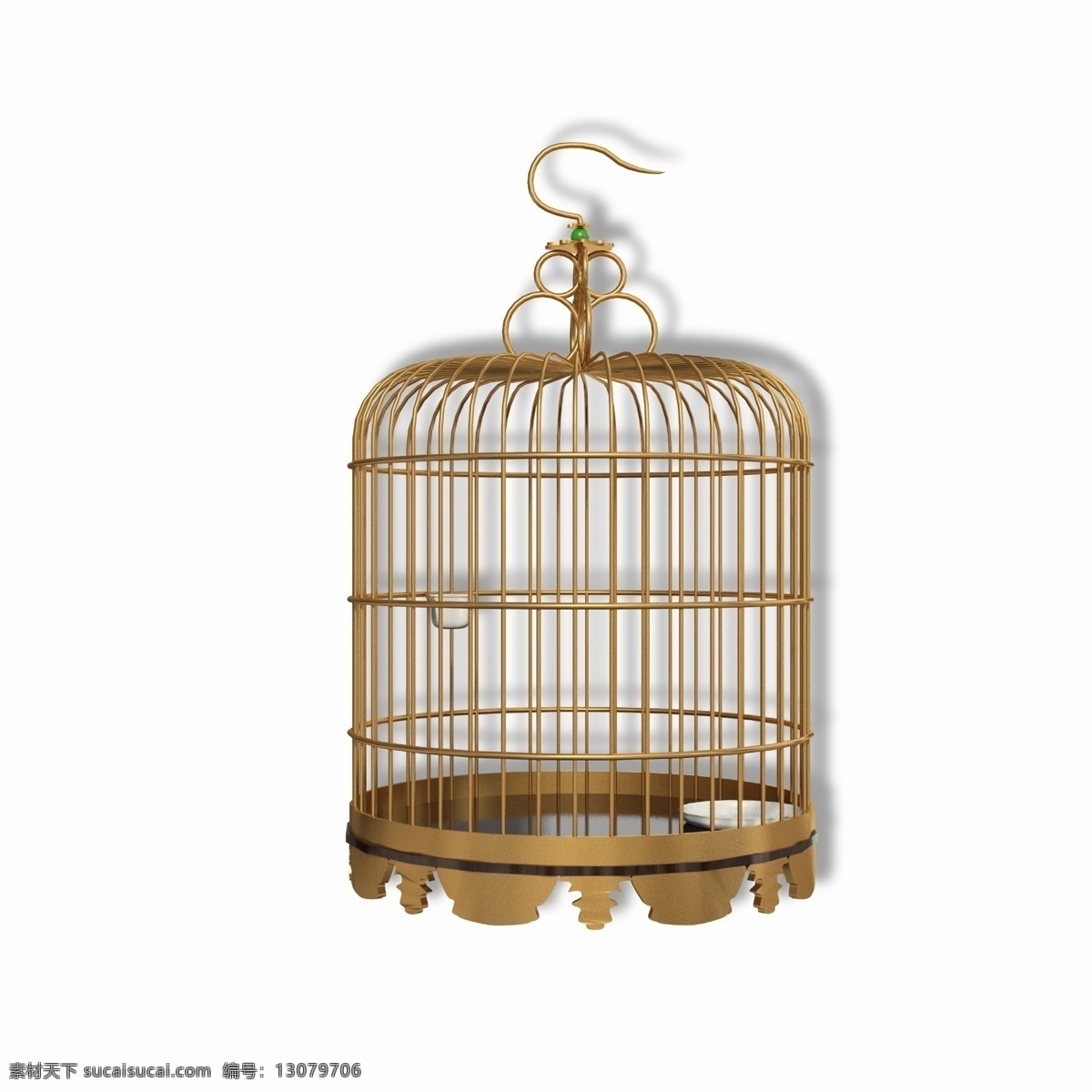 金色 金属 圆形 鸟笼 金属鸟笼 笼子 遛鸟 玩家
