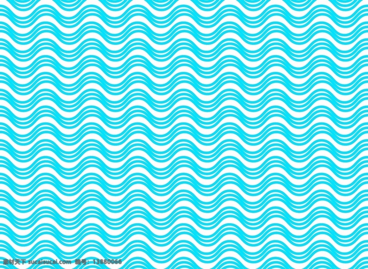 蓝色 海浪 图案 矢量 背景 天蓝 夏天 无缝 四方 连续 平铺 几何线条 包装