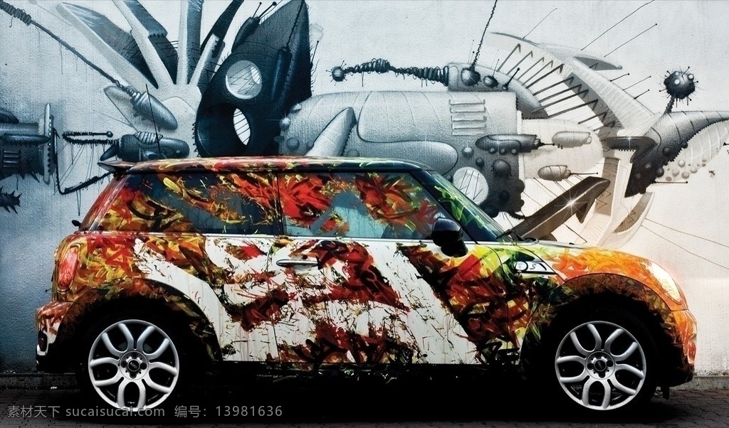 车 涂鸦 花纹 背景 壁纸 交通工具 现代科技