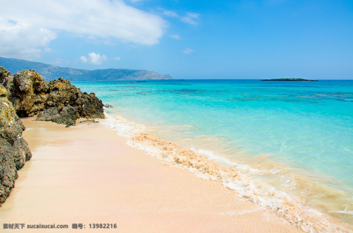 海滩 沙滩 海边 大海 天空 海面 蓝天 白云 自然风光 自然景观 自然风景