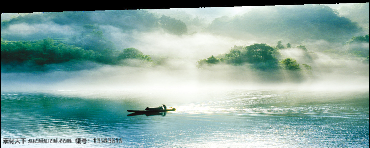 中国 风 水墨 山水画 扁平 大气 风景 黑白 简约 手绘 中国风