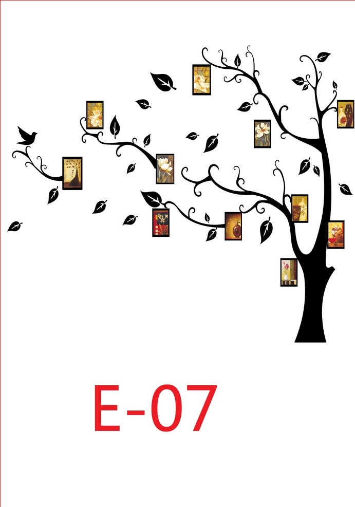 硅藻 泥 图 无缝 拼花 硅藻泥图 无缝拼花 矢量图 照片墙 树干 树枝 树叶 硅藻泥餐厅画 环境设计 家居设计
