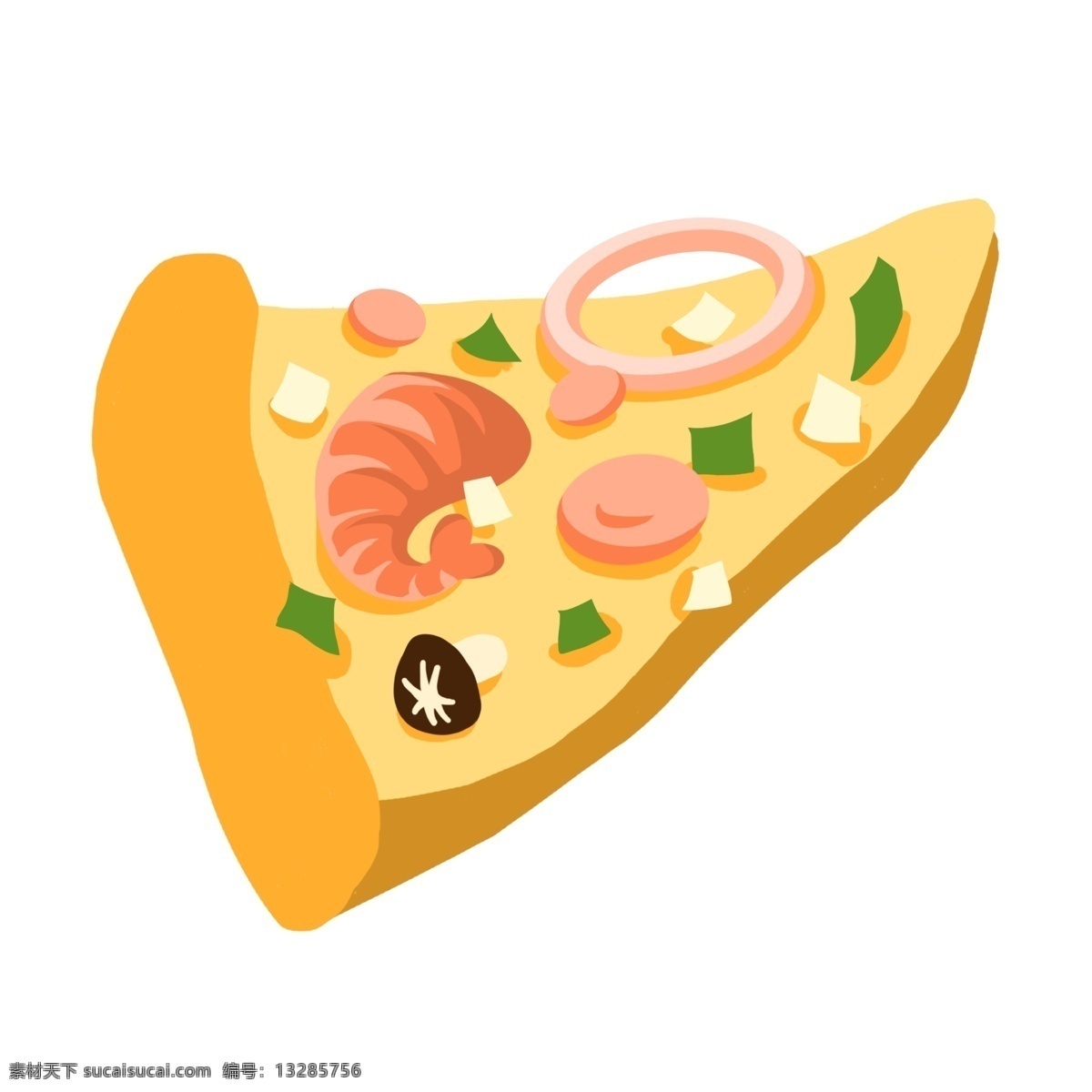 海鲜 图案 披萨 快餐 美食