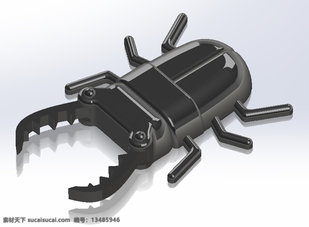 鹿角 甲虫 鹿角甲虫 3d模型素材 其他3d模型