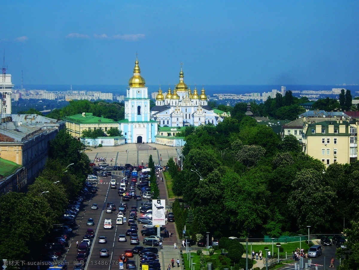 国外旅游 旅游摄影 基辅 米哈伊尔 大 教堂 乌克兰 东欧 大教堂 第聂伯 矢量图 日常生活