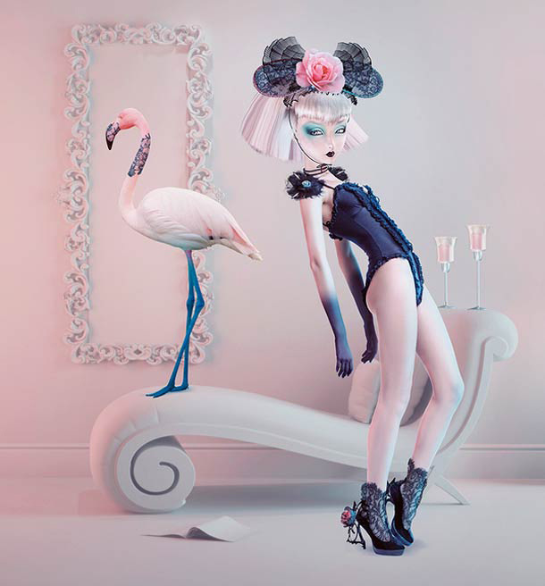 位图免费下载 服装图案 位图 插画师 natalie shau 诡异唯美插画 面料图库 服装设计 图案花型