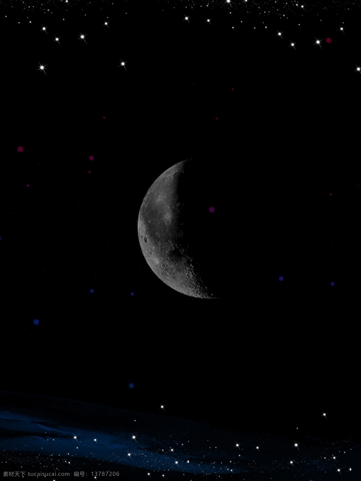 纯 原创 唯美 星空 星球 梦幻 背景 纯原创 商务背景 简约