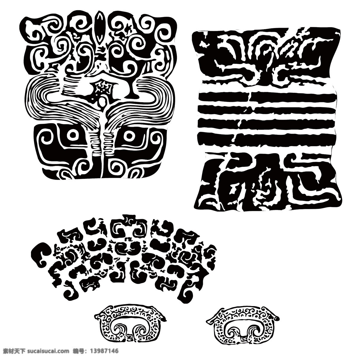 龙纹 底纹 花鸟底纹 花草 古代底纹 精品底纹 纹饰 花纹花边 底纹边框 矢量 古典龙纹 先秦 青铜 矢量图 条纹线条 分层 源文件