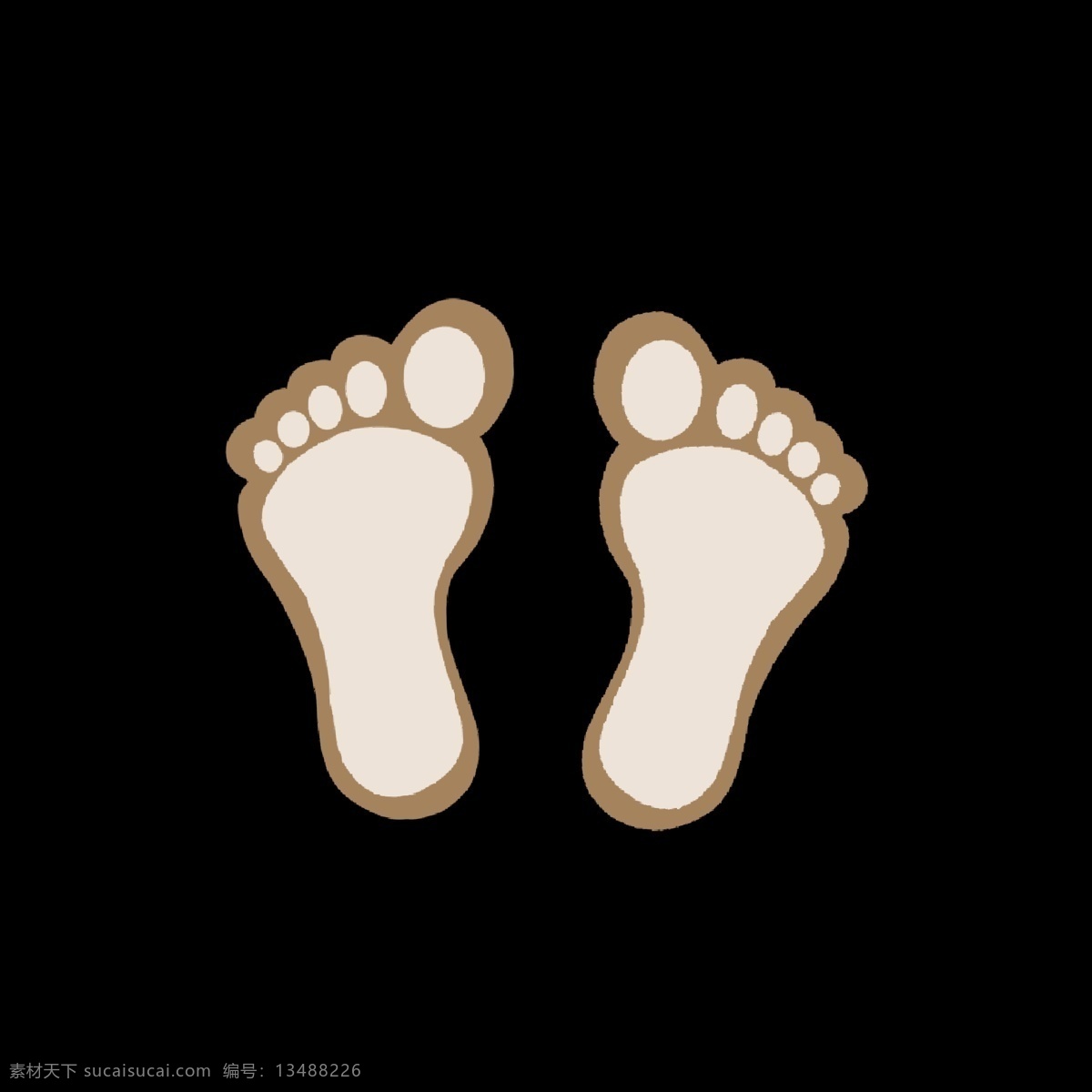 黄色 肉色 小 脚丫 图形 仿真 痕迹 脚印 脚丫子 脚丫形状 卡通 简单 简约 简洁 人物脚 几何形状