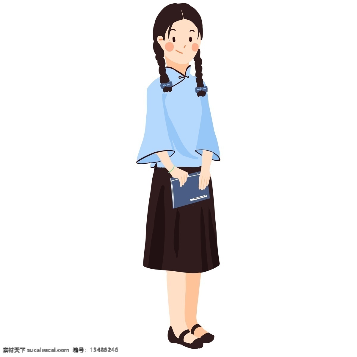 五 四 青年节 民国 女 学生 手绘 插画 五四青年节 五四 54 青年 励志 学习 复古 女生 女学生 中华 崛起 读书