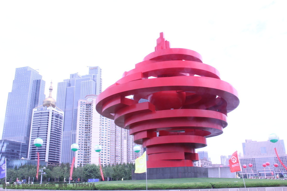 青岛 风光图片 国内旅游 国旗 海滨 建筑物 旅游摄影 青岛风光 庆典 五月的风 五四广场 psd源文件