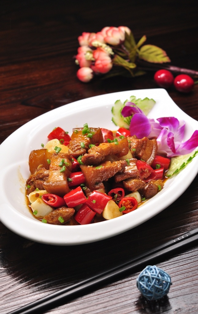创新 菜品 红烧肉 美味 传统 辣椒 餐饮美食 传统美食
