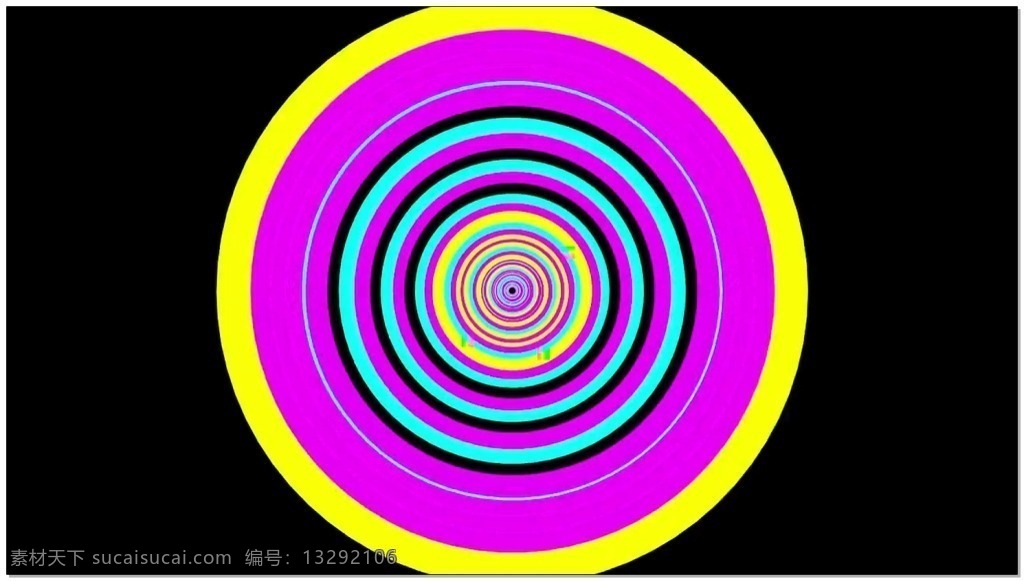 圆形 波纹 扩散 视频 五光十色 活力 扩散运动 视频素材 动态视频素材