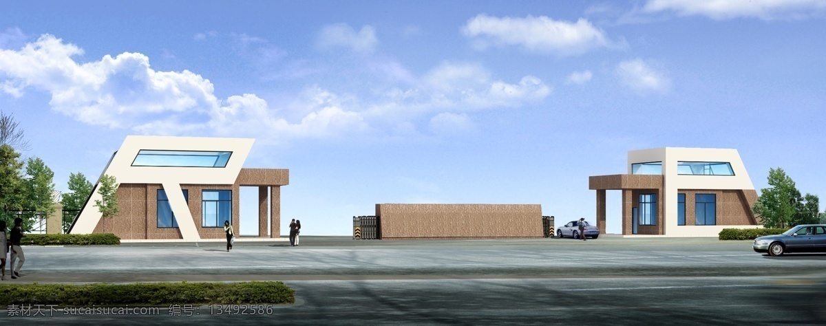 大门 效果图 鸟瞰图设计 住宅鸟瞰图 住宅 景观 环境 鸟瞰 中式 建筑设计 环境设计