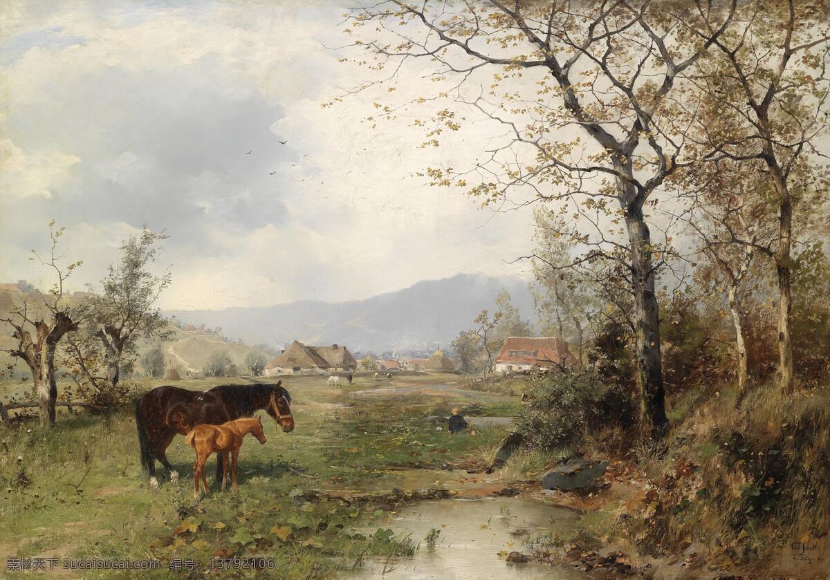 欧洲风景油画 名画 艺术 油画 美术 文化艺术 绘画书法