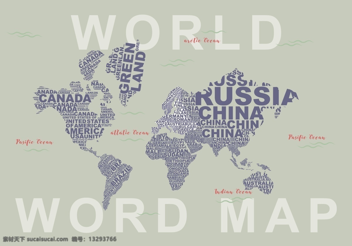 字母 世界地图 插图 地图插图 灰色 英文 背景图