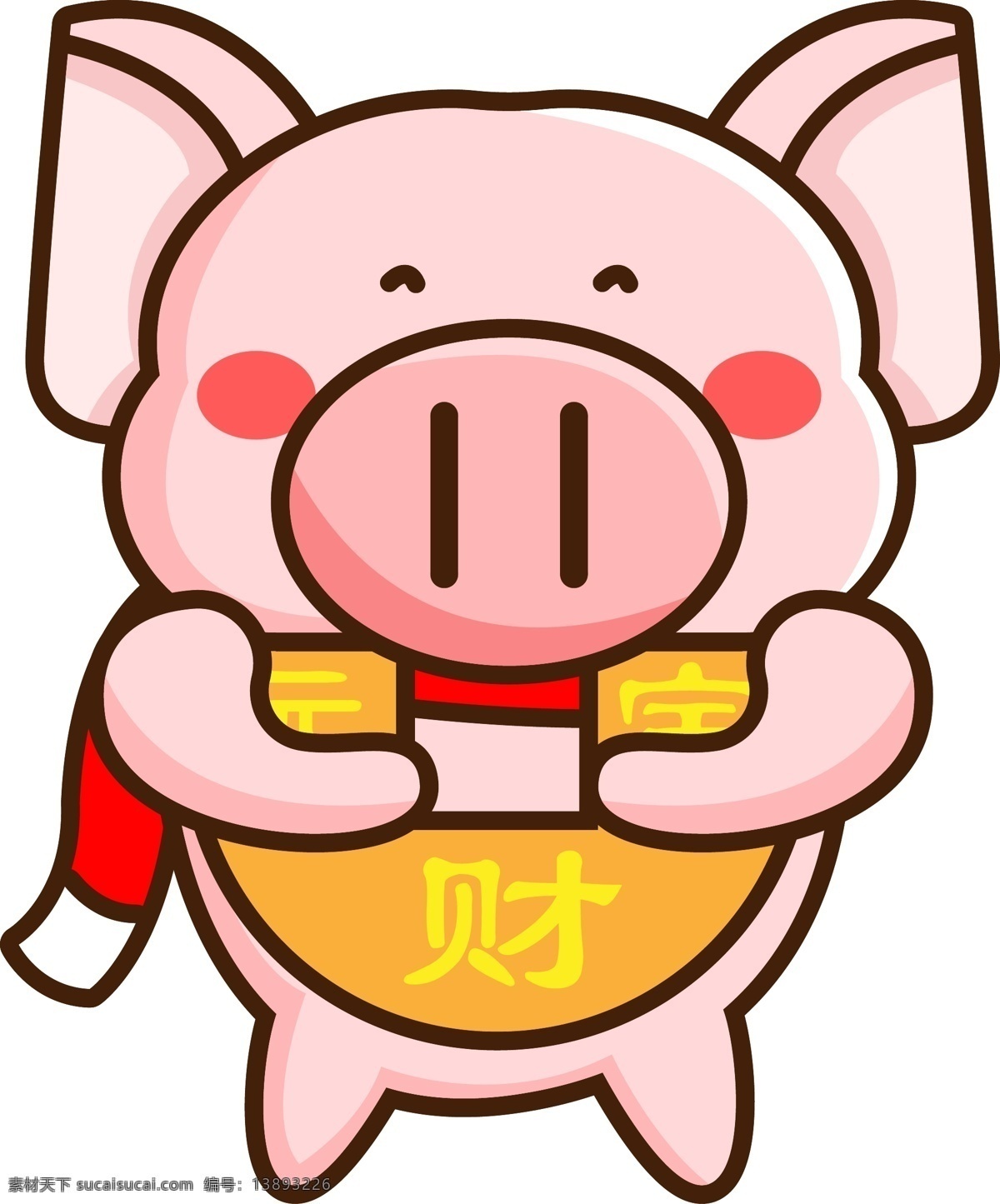 原创 矢量 卡通 简约 猪年 2019 年 元素 可爱 猪年元素 2019年 新年 猪宝宝 猪形象