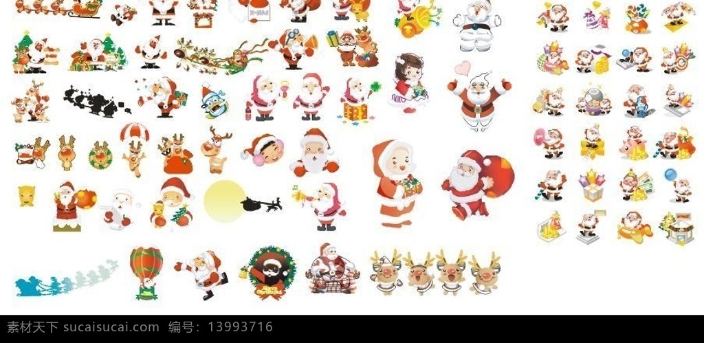 矢量圣诞素材 矢量 圣诞 节日 卡通 文化艺术 传统文化 矢量图库