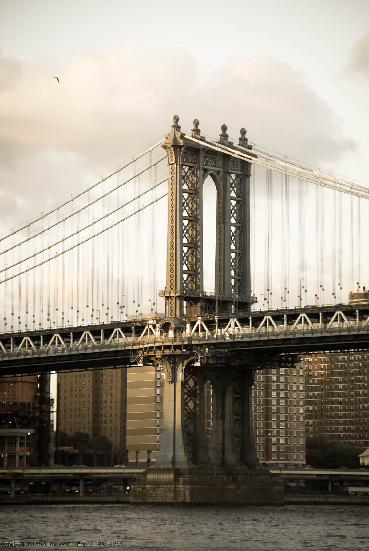纽约 布鲁克林 大桥 纽约布鲁克林 布鲁克大桥 桥 自然景观 建筑景观