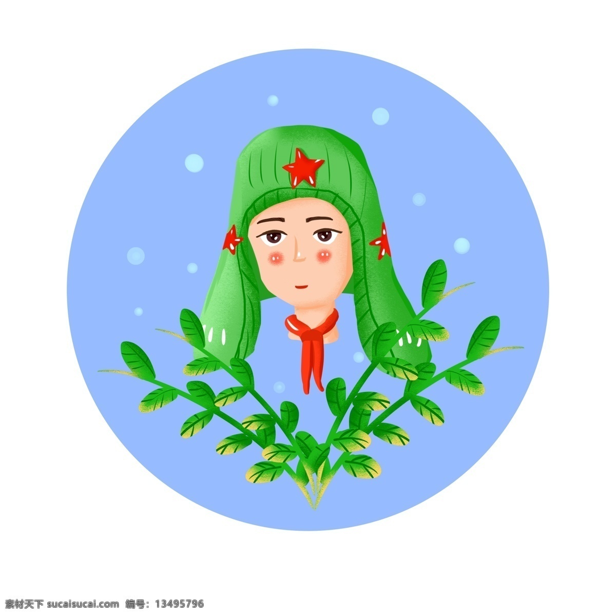 简约 手绘 风格 人物 头像 雷锋 手绘人物 卡通头像