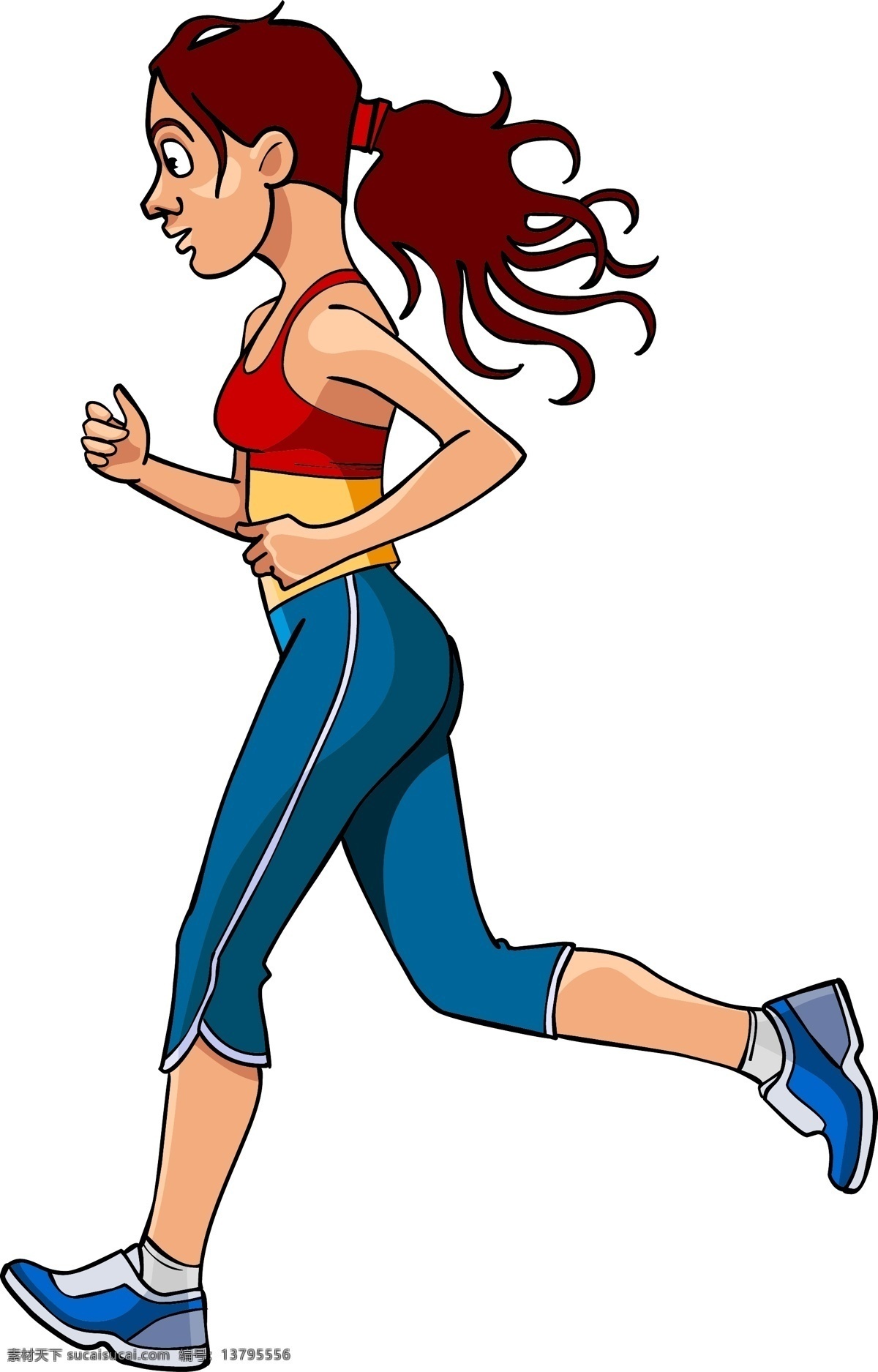 跑步 健身 人物 插画 卡通人物漫画 人物插画 人物插图 运动 日常生活 矢量人物 矢量素材