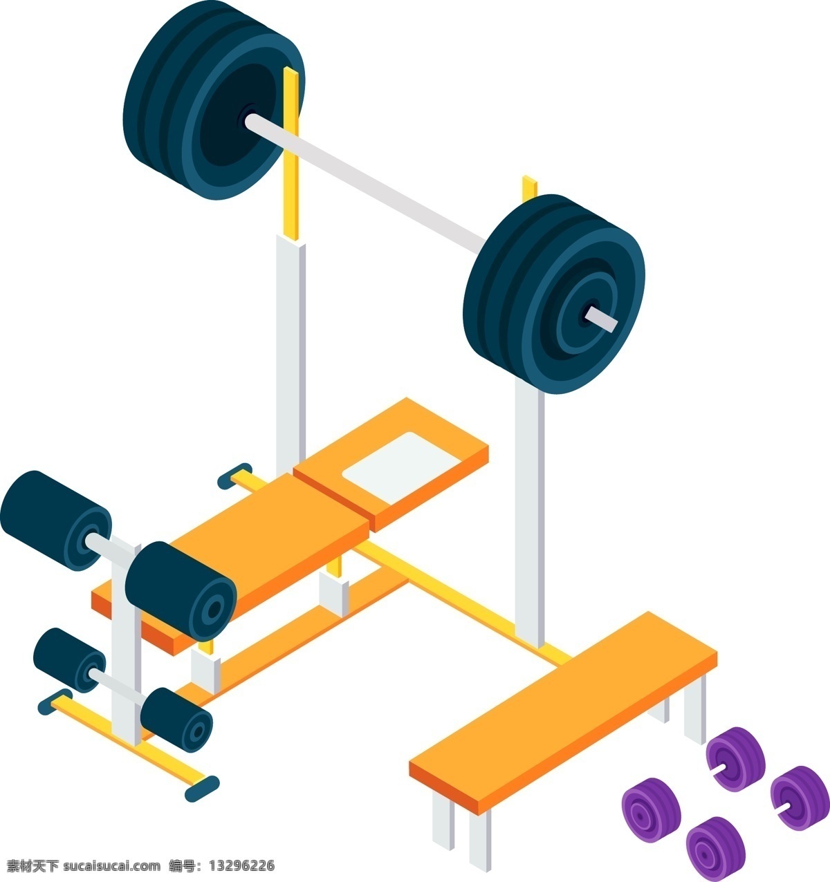 运动 健身器材 立体 d 插画 立体2.5d 运动器材 运动健身 举重 卡通 简约 图标 卡通矢量图