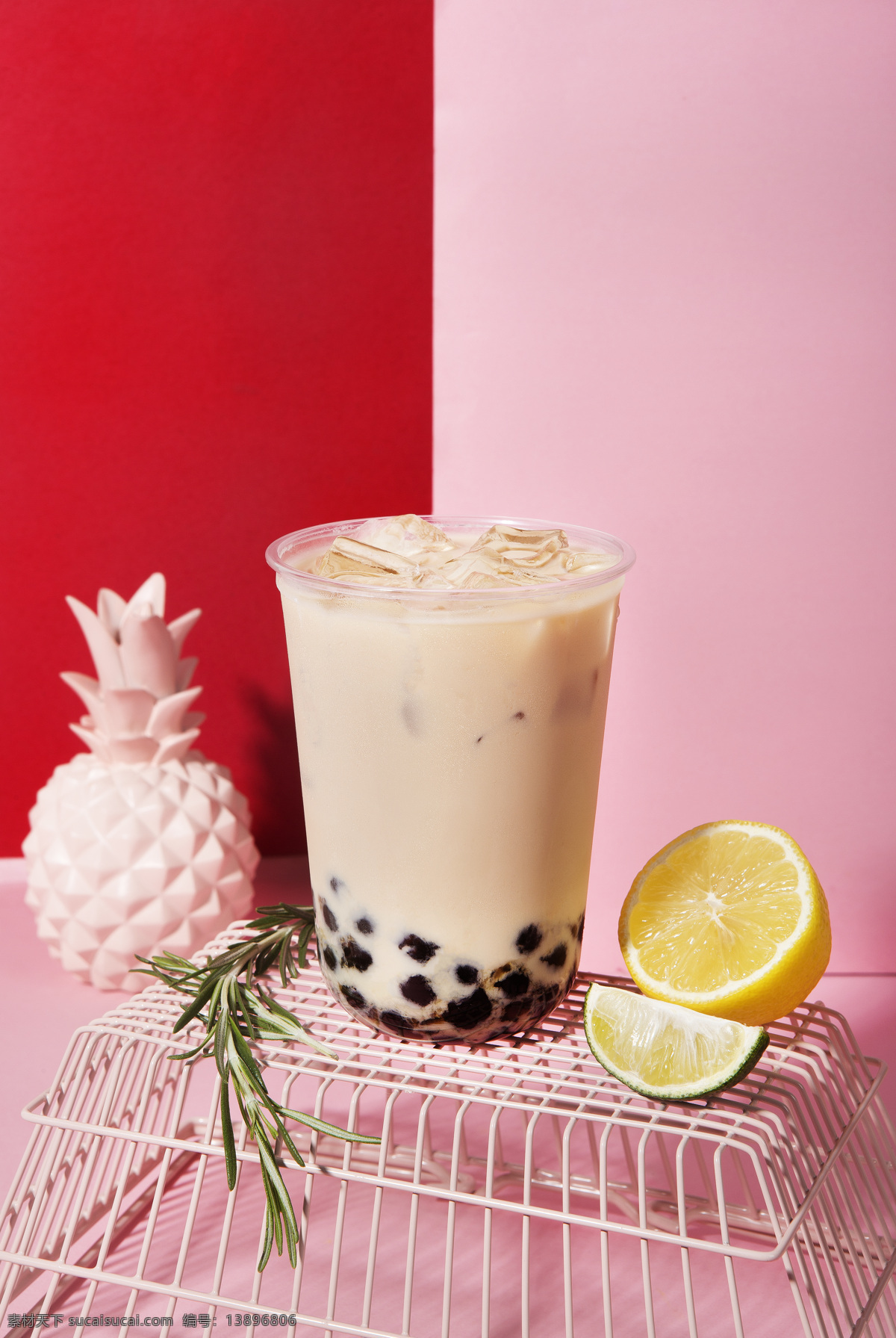网红波波奶茶 奶茶 蒸珍珠奶茶 茶底抹香红茶 餐饮美食 饮料酒水