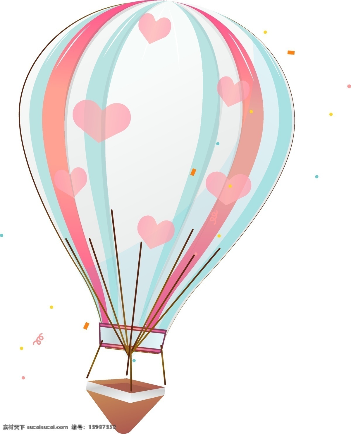 爱心热气球 粉色 热气球 飞天