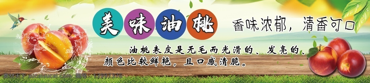 美味油桃 水果 油桃 桃子 美味 绿叶 小鸟 清脆 生活百科 餐饮美食
