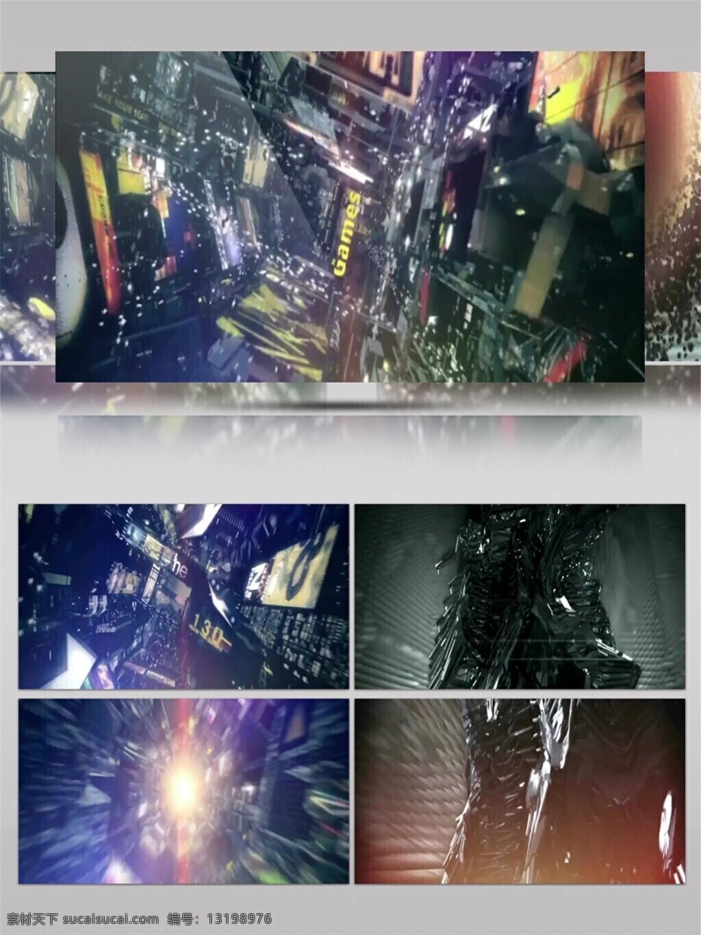 神 蓝色 科技 城市 模型 高清 视频 科技蓝色 光芒 炸裂 视频素材 动态视频素材