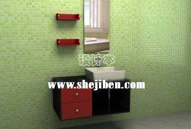 浴室 水槽 三维 模型 八 3ds 绿色