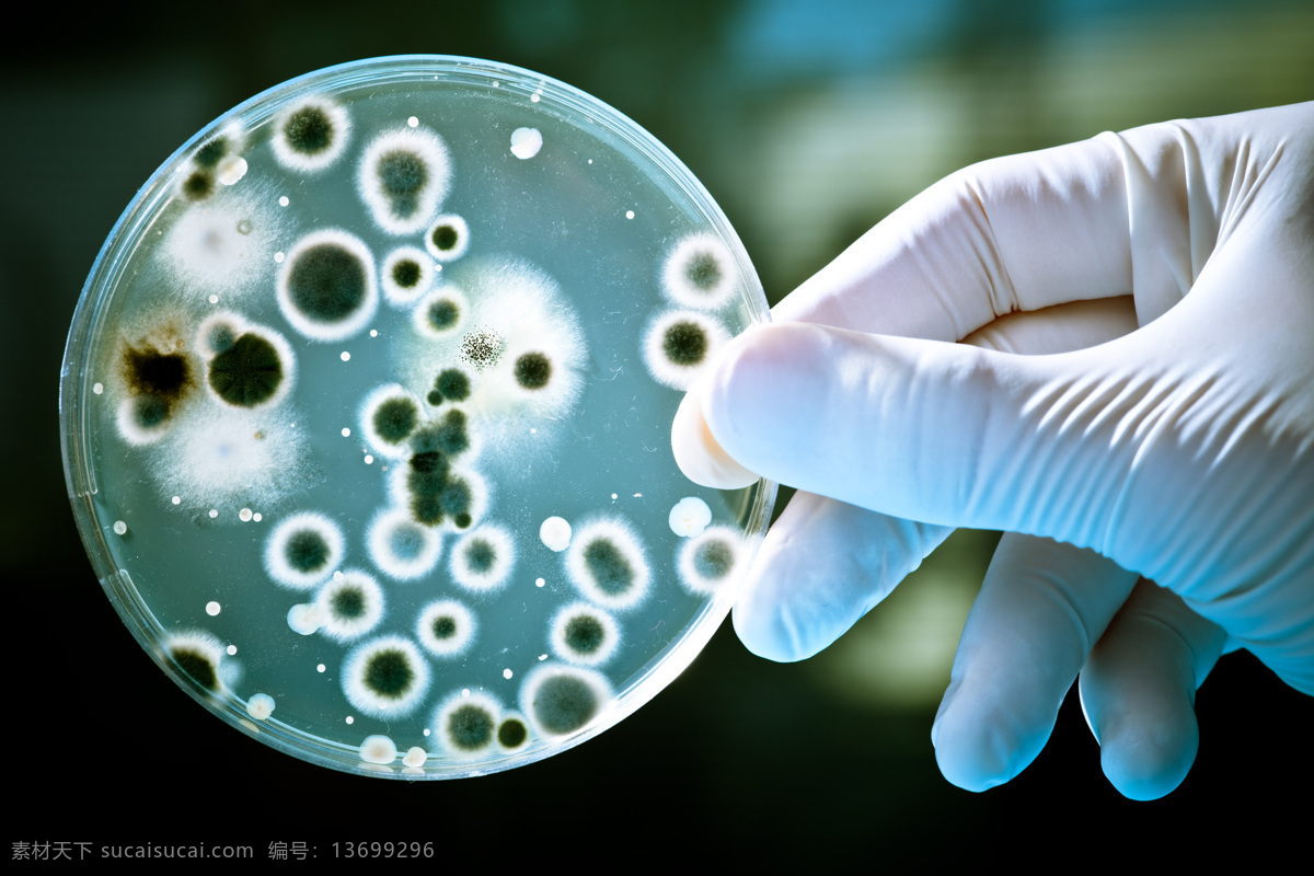 微生物 细菌 培养皿 长菌 病毒 实验室 无菌室 现代科技 医疗护理