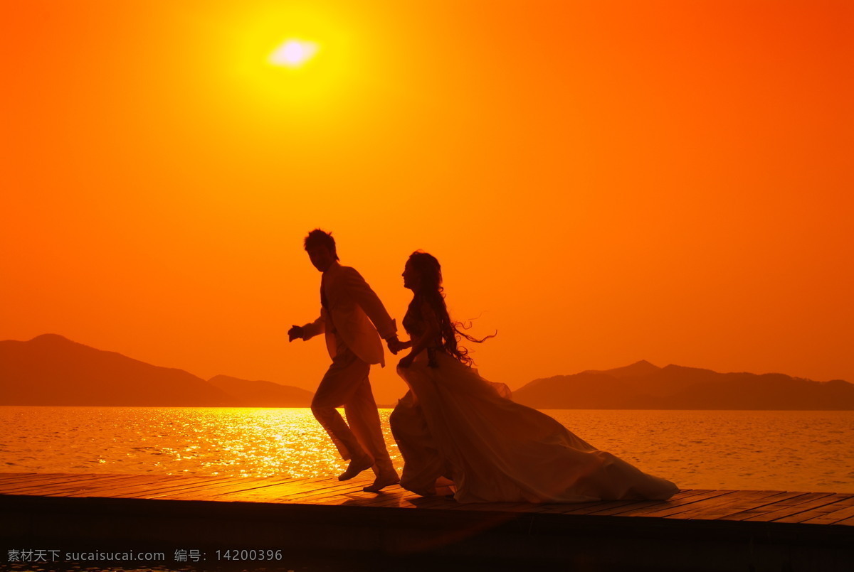 婚纱照 婚纱 浪漫 花朵 婚纱摄影 高清 笑容 微笑 山水 夕阳 夕阳西下 黄昏 大海 人物摄影 人物图库