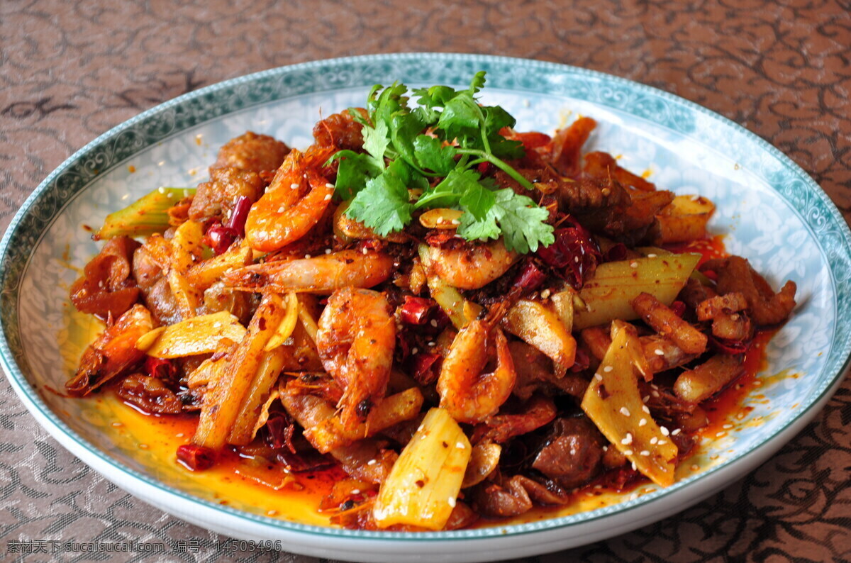 香辣虾 传统美食 菜品 摄影图片 餐饮美食