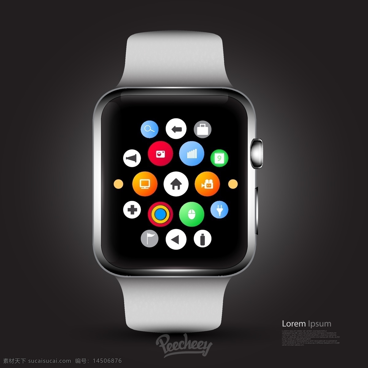苹果 手表 矢量 大图 苹果手表 苹果手表下载 apple 手表矢量图 watch 黑色
