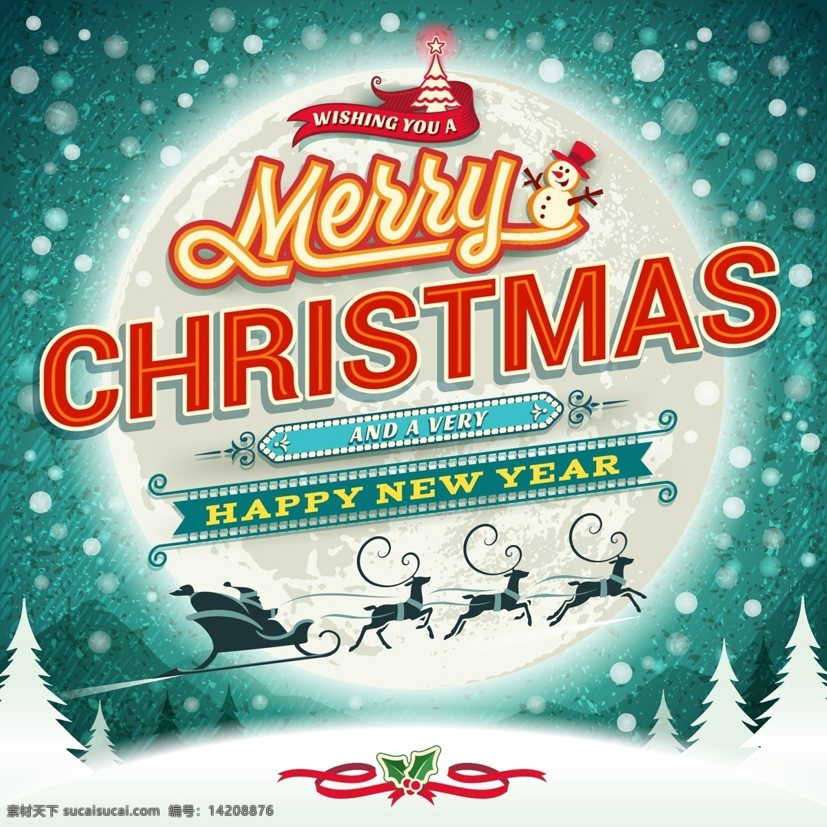 蓝底星星铃铛丝带圣诞快乐圣诞节圣诞元素图片下载 - 觅知网