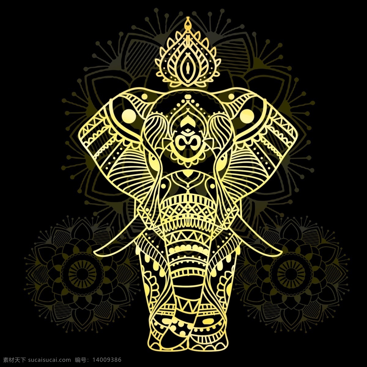 有图案的大象 动物 模式 大象 泰国 文化 质地 花纹 装饰