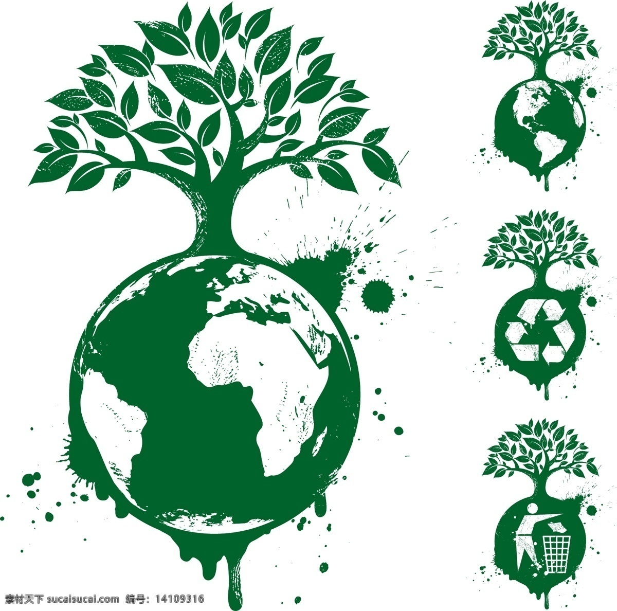 绿色环保 主题 矢量 矢量叶子 地球 创意设计 设计素材 绿色 绿叶 green 环保