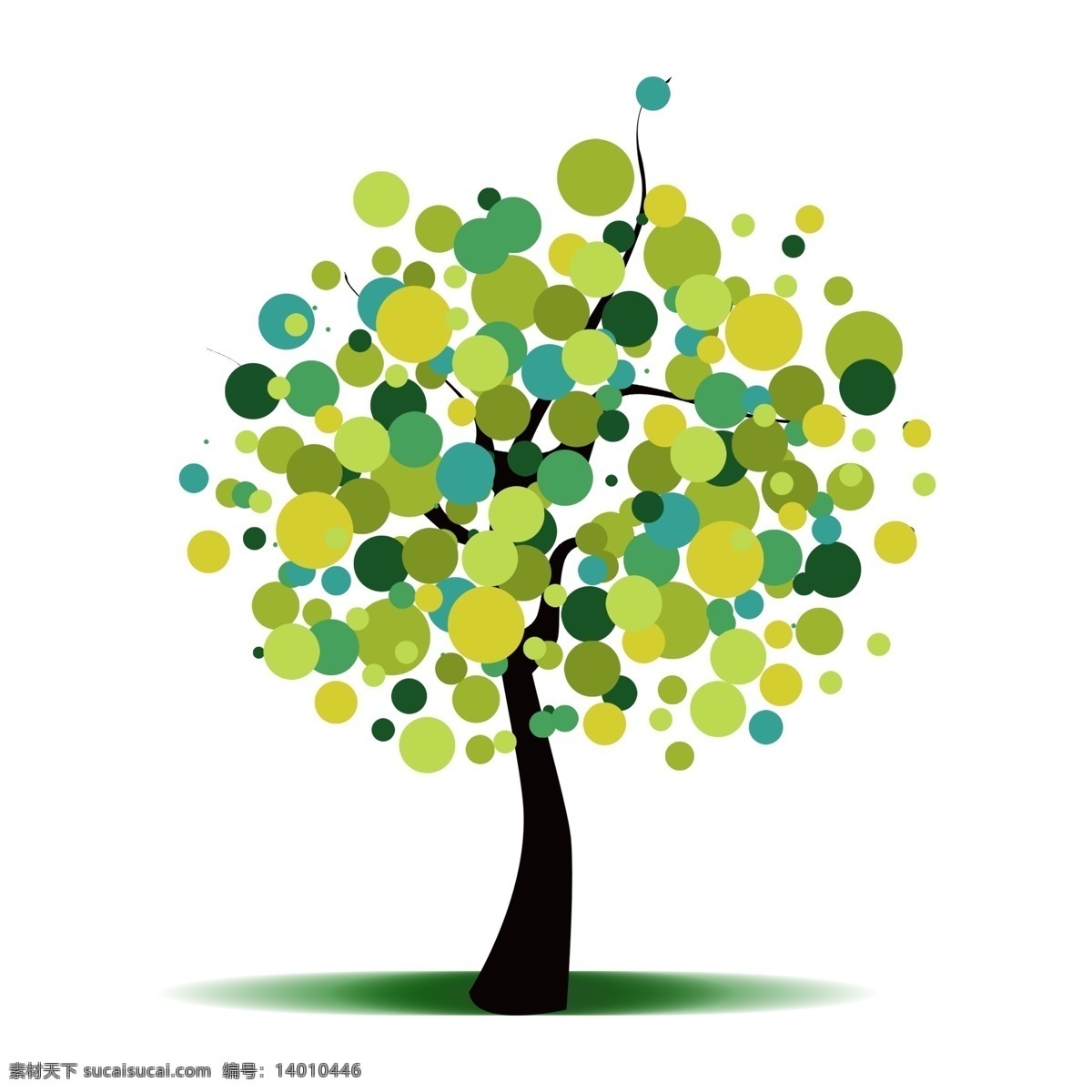 斑点 绿色 树木 免 抠 植树节元素 植物 植物元素 树木元素 卡通植物 圆点 斑点元素 斑点素材