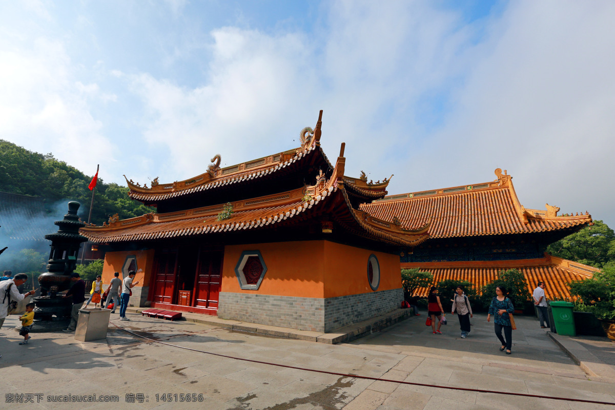 普陀山法雨寺 浙江 法雨寺 绿树 后寺 寺庙 古建筑 旅游 国内旅游 旅游摄影